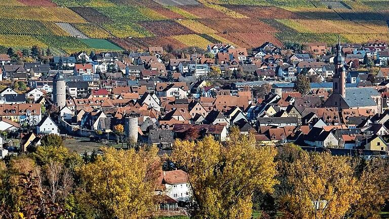 Eibelstadt im Herbst: Eine Fragebogen-Aktion ergab, dass die Bürger das Kleinstadt-Flair schätzen und die Parkplatz-Situation kritisieren.