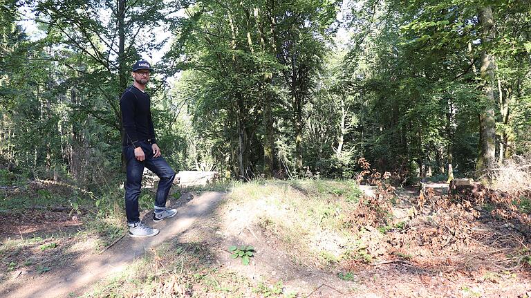 Hat den Flowtrail Kreuzberg besonders im Blick: Andi Rohe kümmert sich als  Trailbeauftragter des RWV Haselbach um die Strecke.