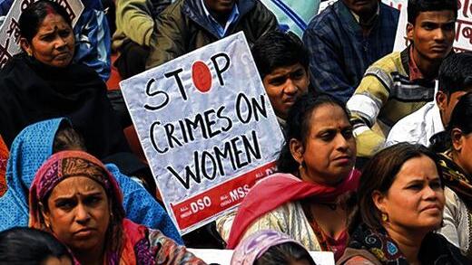 Protest: Demonstration gegen Gewalt in Neu-Delhi.