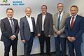 Von links: Geschäftsführer Roland Pechtl, Jens Ebeling, Peter Kühnlein, Hartmut Stölting und Vorsitzender der Geschäftsführung Ronald Hepper.