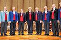 Sie singen seit 25 Jahren miteinander: Die Frankobarden (von links) Winfried Worschech, Paul Werner, Ralf Weigand, Willi Priester, Reinhard Worschech, Karlheinz Wolbert, Hermann Müller, Adalbert Hanshans und Dietmar Worschech.