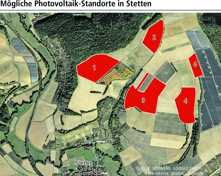 Neue Photovoltaik-Pläne für Wiesenfeld und Stetten