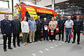 Die geehrten der freiwilligen Feuerwehr Unterspiesheim (von links): Rudolf Estenfelder, Roland Dereser, zweite Bürgermeisterin Katharine Graf, Gemeinderat Eric Dittmann, Kreisbrandinspektor Alexander Bönig, Otto Greß, Sabine Riedmann, Winfried Lechner, stellvertretender Kommandant Christian Pretscher, Günther Riedmann und Vorsitzender Julian Kiesel.