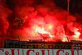 Beim Spiel des FC 05 Schweinfurt gegen Eintracht Bamberg am 29. August fackelten Fans Pyrotechnik ab.