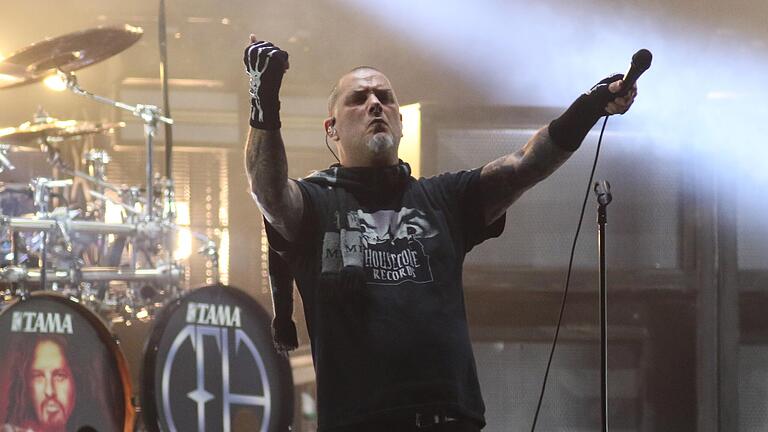 Phil Anselmo, Sänger der Metalband&nbsp; Pantera, bei einem Auftritt 2022 in Toluca, Mexico.