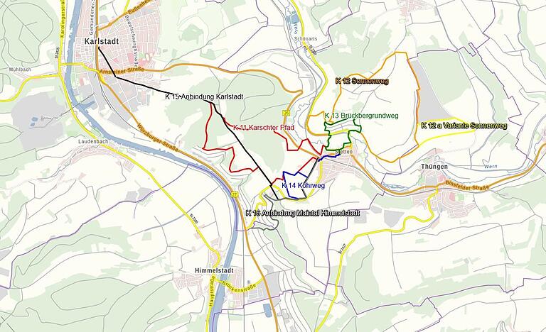 Durch die Stettener Arbeitsgruppe wurde das ausgeschilderte Wegenetz von Karlstadt um sechs zusätzliche erweitert.
