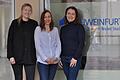 Sabrina Laukart, Bildungskoordination für Familien mit internationaler Geschichte (von links), die neue Leiterin der Stabsstelle 'gerne daheim in Schweinfurt', Claudia Alina Federspiel und Erika Ketschik, Geschäftsführerin des Integrationsbeirates und Koordinatorin für interkulturelle Projekte.