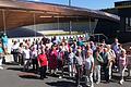 Die Senioren der CSU Kitzingen vor der Bob- und Rodelbahn in Oberhof.