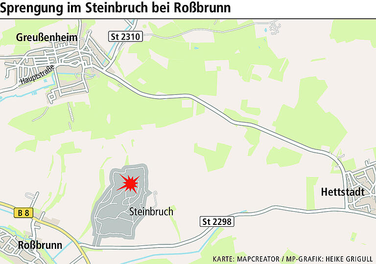 Sprengungen in Roßbrunn: 'In Greußenheim wackelt die Siedlung' Sprengungen in Roßbrunn: 'In Greußenheim wackelt die Siedlung'