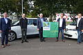 Beim Zukunftsforum im Rahmen der Europäischen Mobilitätswoche in Ebern informieren einige Experten über neue Ideen. Von links: Frank-Michael Uhle (Klimaschutzmanager Rhein-Hunsrück-Kreis), Dr. Dennis Vogt (Universität St. Gallen), Bürgermeister Jürgen Hennemann, Vereinsvorsitzender Oliver Kunkel und Markus Hammrich (Regionalentwicklung Bamberg).