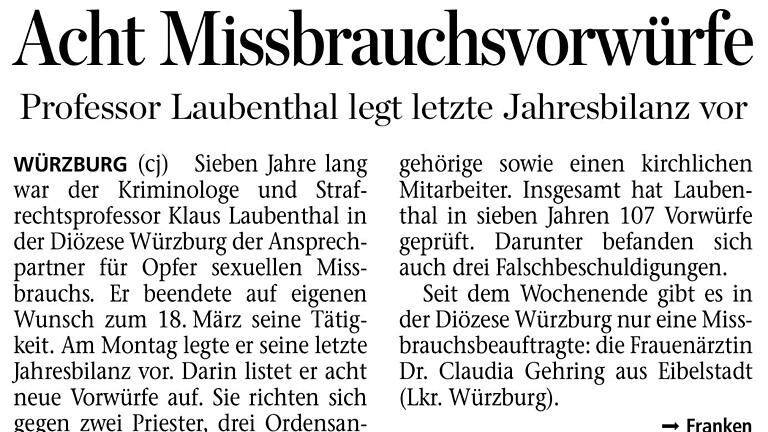 Missbrauch: 22.3. titel Zeitung       -  Schon auf der Titelseite angekündigt: Acht neue Missbrauchsvorwürfe ....
