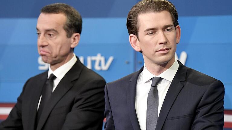 Wahlen in Österreich       -  Noch-Bundeskanzler Christian Kern (links) und ÖVP-Kanzlerkandidat und Außenminister Sebastian Kurz