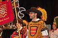Der 'Herold des Grafen von Rieneck' weist seit längerem bei jeder Fasenachtsveranstaltung auf die im nächsten Jahr anstehende Jubiläumsfeier '500 Jahre Fasenacht Rieneck' hin.