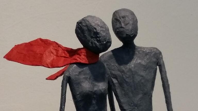 Ein Werk des Ochsenfurters Anton Kestel in der Ausstellung „Miteinander durchs Leben gehen“. Ein Werk des Ochsenfurters Anton Kestel in der Ausstellung „Miteinander durchs Leben gehen“.