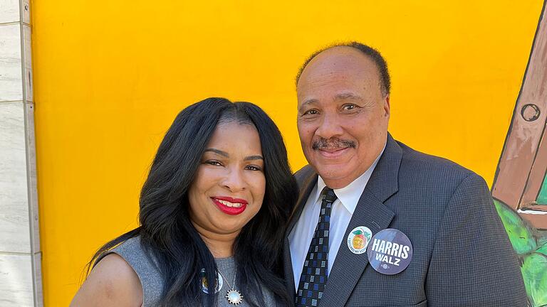 Wahlkampf in den USA - Trump - Martin Luther King III und Arndrea Waters King gehören zu den prominenten Unterstützern von Kamala Harris. Wahlkampf in den USA - Trump - Martin Luther King III und Arndrea Waters King gehören zu den prominenten Unterstützern von Kamala Harris.