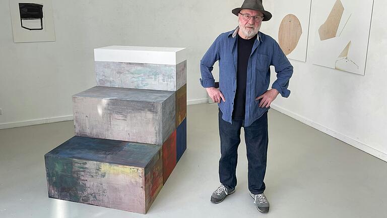 Norbert Kleinlein in seinem Atelier im Künstlerhof Oberndorf&nbsp; &nbsp; &nbsp; &nbsp; &nbsp; &nbsp; &nbsp; &nbsp; &nbsp; &nbsp; &nbsp; &nbsp; &nbsp; &nbsp; &nbsp; &nbsp; &nbsp; &nbsp; &nbsp; &nbsp; &nbsp; &nbsp; &nbsp; &nbsp; &nbsp; &nbsp; &nbsp; &nbsp; &nbsp; &nbsp; &nbsp; &nbsp; &nbsp; &nbsp;&nbsp;