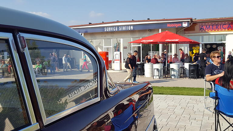 Während der Landesgartenschau wurde die Tankstelle als 'American Diner' genutzt.&nbsp;