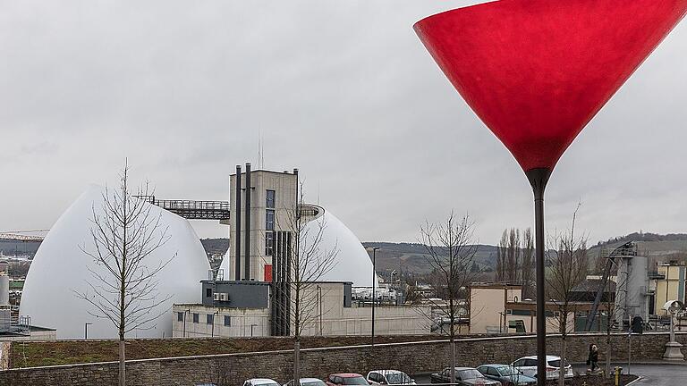 Prägen bald als beleuchtete Wahrzeichen den Eingang nach Würzburg: Die Rieseneier der Kläranlage in der Zellerau: Darin fault der Klärschlamm aus elf Gemeinden.