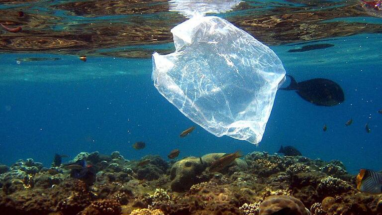 Müll im Meer       -  Im Meer treiben nicht nur Plastiktüten,sondern vor allem winzig kleine Kunststoffpartikel.