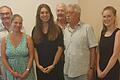 Auf dem Foto (von links): Manfred Marold (Parkinsongruppe), Katharina Stümpflen, Larissa Wels, Karl Göbel (alle Landratsamt), Ernst Hisch (Parkinsongruppe), Viktoria Scheb (Landratsamt).