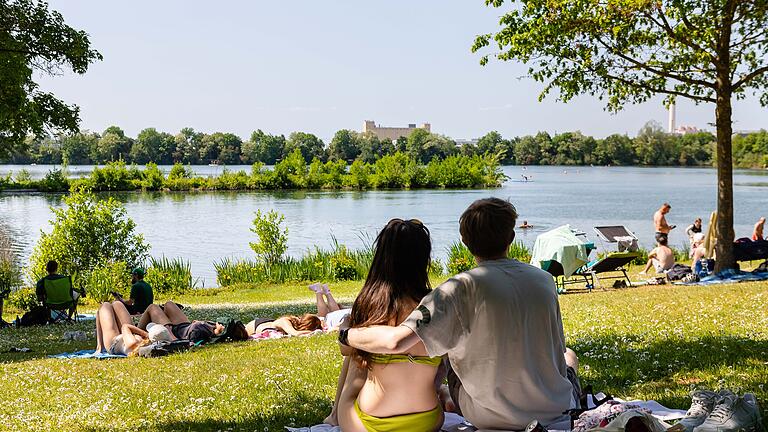 Erholung pur am Baggersee am Schweinfurter Kreuz.