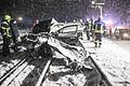Intercity erfasst Auto in Oberbayern       -  Ein Intercity erfasste bei Stephanskirchen ein auf das Gleis gerutschtes Auto.