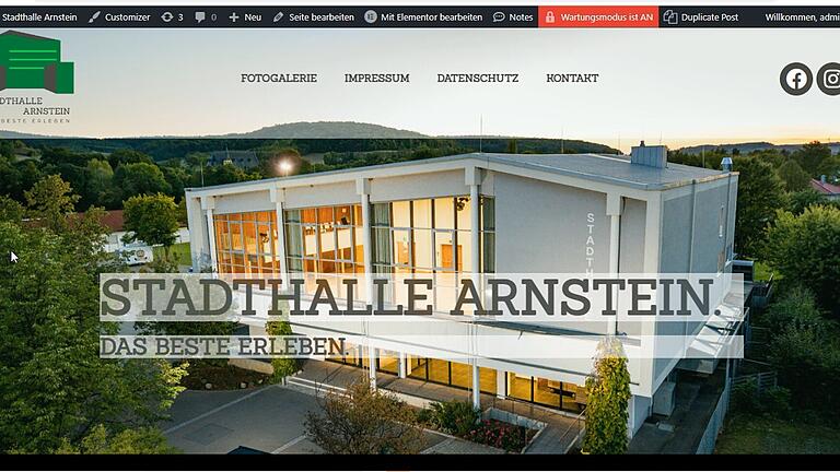 Bild aus den Entwürfen zur Homepage für die Vermarktung der Stadthalle.