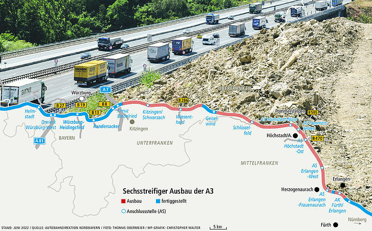 Ausbau der fränkischen A 3: Das passiert gerade auf Deutschlands größter Autobahnbaustelle