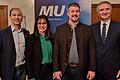 Kreisvorsitzender Tibor Brumme,  Landtagsabgeordnete Barbara Becker, der CSU-Landratskandidat Timo Markert und Dr. Harald Schwartz, MdL.