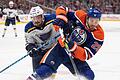 Edmonton Oilers - St. Louis Blues       -  Liga-Toptorjäger Leon Draisaitl (r) legte beim 4:2 seiner Edmonton Oilers gegen die St. Louis Blues zwei Tore auf.