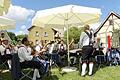 Und die Musi spielt dazu: Die Musikkapelle Fladungen unterhielt beim Bieranstich mit zünftiger Blasmusik.