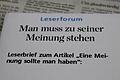 Symbolbild Leserbrief