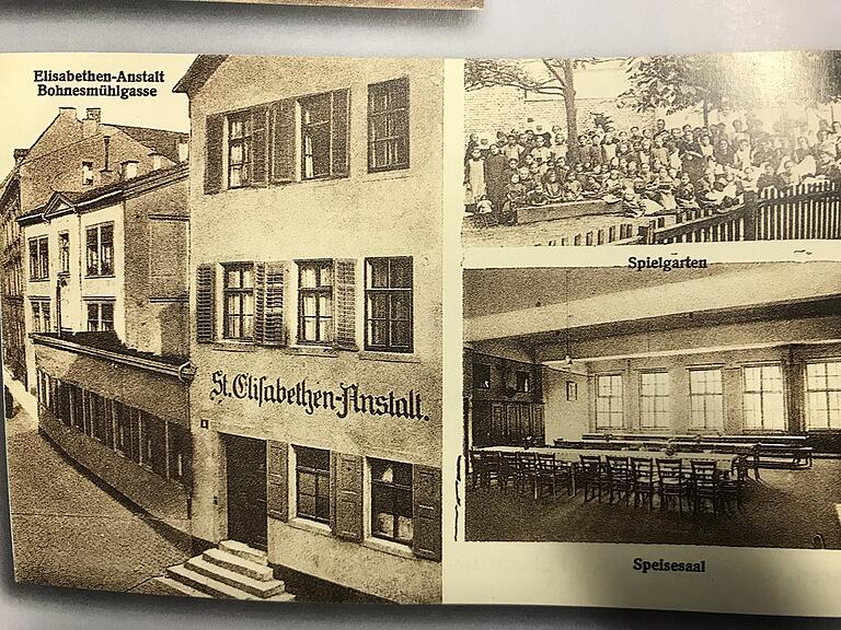 Elisabethenheim Würzburg: Das erste Haus in der Bohnesmühlgasse 16 im Jahr 1867, eine 'Rettungsanstalt für arme Mädchen', wie es in der Chronik heißt. Elisabethenheim Würzburg: Das erste Haus in der Bohnesmühlgasse 16 im Jahr 1867, eine 'Rettungsanstalt für arme Mädchen', wie es in der Chronik heißt.