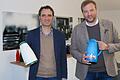 Über die neue Herausforderung freuen sich die beiden Geschäftsführer der Helios Dr. Bulle GmbH Christoph Bauer (links) und Michael Oetzel (rechts), die gleichzeitig auch als Geschäftsführer der Markutec&nbsp;Germany GmbH fungieren.