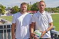 Christoph Fischer (rechts) und Marcus Lockner wollen als neues Trainer-Duo den Fußball-Kreisligisten TSV Bad Königshofen wieder in ruhigere Fahrwasser führen.