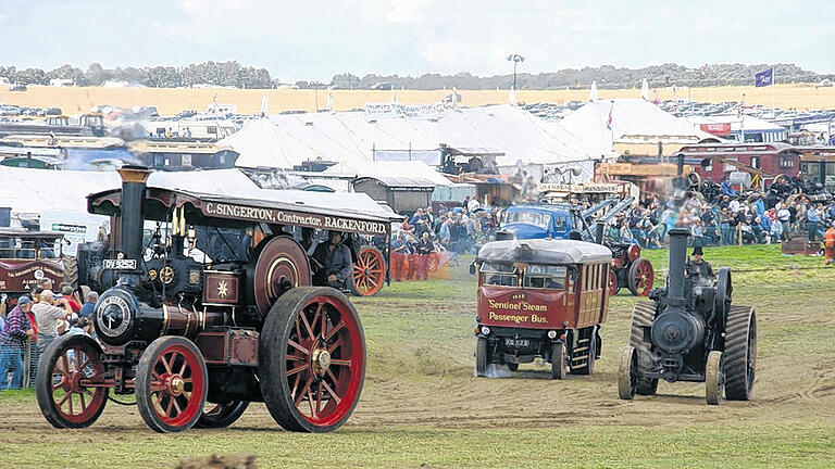 Mächtig Bewegung: Alle möglichen Dampfmaschinen sind beim 44. Great Dorset Steam Fair vorgefahren.
