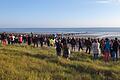 Jedes Jahr am 6. Juni um 7.25 Uhr versammeln sich Hunderte von Menschen am Strand von Colleville-Montgomery, um an den Beginn der Invasion zu gedenken.