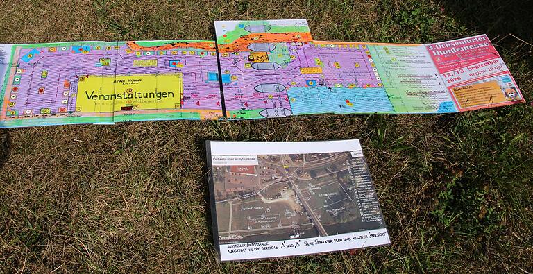 Ein detaillierter Plan des Messegeländes zeigt, wo welche Veranstaltungen stattfinden.