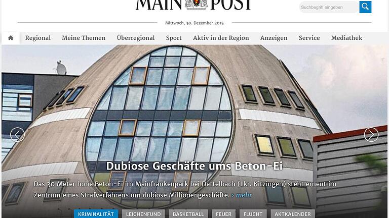 Schlagzeilen mainpost.de 30.12.15       -  Schlagzeilen, wie sie zeitweise am 30. Dezember 2015 das Angebot von mainpost.de eröffnet haben. Ständig kommen neue Meldungen hinzu und die Mischung verändert sich. Die Reihenfolge lässt meist erkennen, welche Nachricht am meisten aufgerufen wurde.