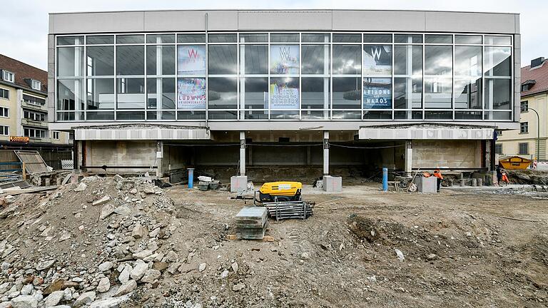 Ein Blick auf die Theaterbaustelle Ende Februar 2019.