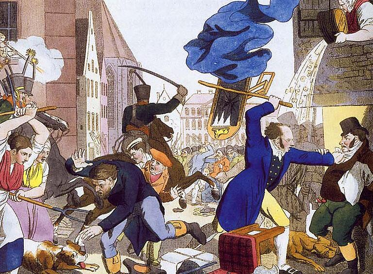 Vor 200 Jahren: 'Hep-Unruhen' erschüttern im Jahr 1819 auch die Stadt Würzburg. Vor 200 Jahren: 'Hep-Unruhen' erschüttern im Jahr 1819 auch die Stadt Würzburg.