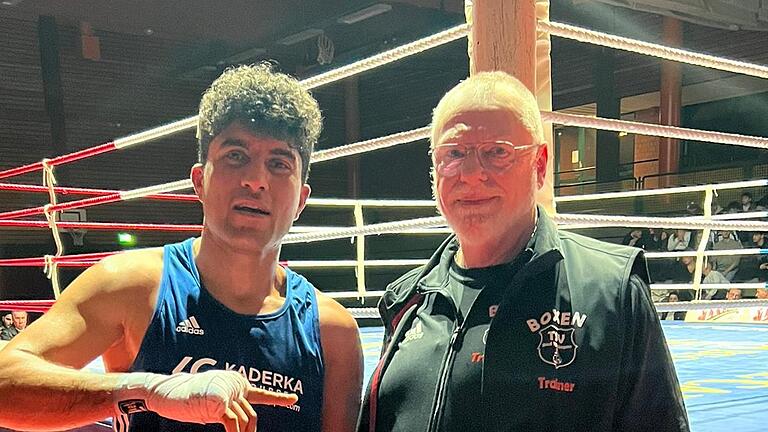 Mohammad Shadab mit seinem Bad Kissinger Trainer Edgar Feuchter. - Mohammad Shadab mit seinem Bad Kissinger Trainer Edgar Feuchter. Mohammad Shadab mit seinem Bad Kissinger Trainer Edgar Feuchter. - Mohammad Shadab mit seinem Bad Kissinger Trainer Edgar Feuchter.