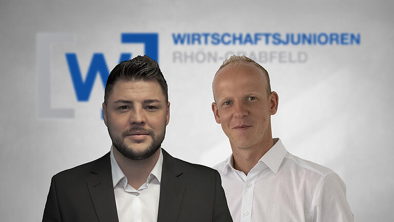 Der frisch gewählte Vorstand der Wirtschaftsjunioren Rhön-Grabfeld für das Jahr 2022: Kreissprecher Kevin Lohfink (links) und Marcel Reichert.