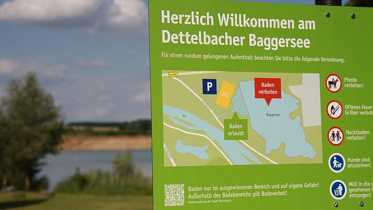 Klare Regel herrschen am Dettelbacher Baggersee.