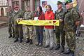 Lohrs zweite Bürgermeisterin Christine Kohnle-Weis (Mitte) mit Reservisten und Karin Held vom Reservistenverband.