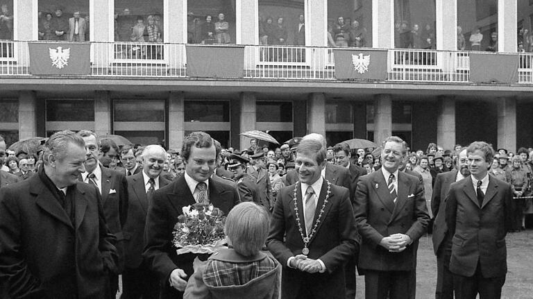 1979 Empfang für den schwedischen König Carl Gustav, der bei SKF zu Gast war.&nbsp;