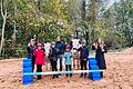 Auf dem Foto von links: Simone Kolb (Ausbilderin), Greta Schmeier (Junior I), Silver Trigger (Pony), Alma Drost (Junior II), Christina Drost (Geländereiterin), Hanna Einacker (Junior I), Aprikoos (Pony), Leon Schimmel (Junior I), Michaela Hohlstein (Prüferin).