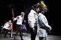 Weiblichkeit und Männlichkeit, Tragödie und Farce: Das Macbeth-Ensemble mit (von links) Benny Claessens, Jana Schulz, Katja Bürkle und Stefan Merki.
