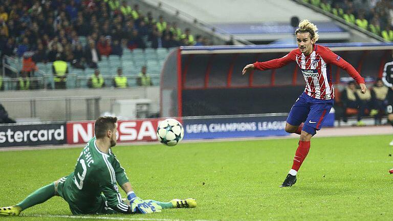 0:0       -  Auch Weltstar Antoine Griezmann konnte Agdams Torhüter Ibrahim Sehic nicht überwinden.