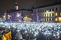 Ein Lichtermeer in Leipzig gegen Rechtsextremismus und Rassismus im Januar:&nbsp; Was man in vielen Großstädten sieht, soll am 21. März auch in Hofheim stattfinden. (Archivfoto)